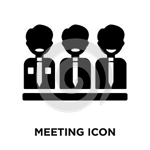 Meeting iconÃÂ  vector isolated on white background, logo concept photo